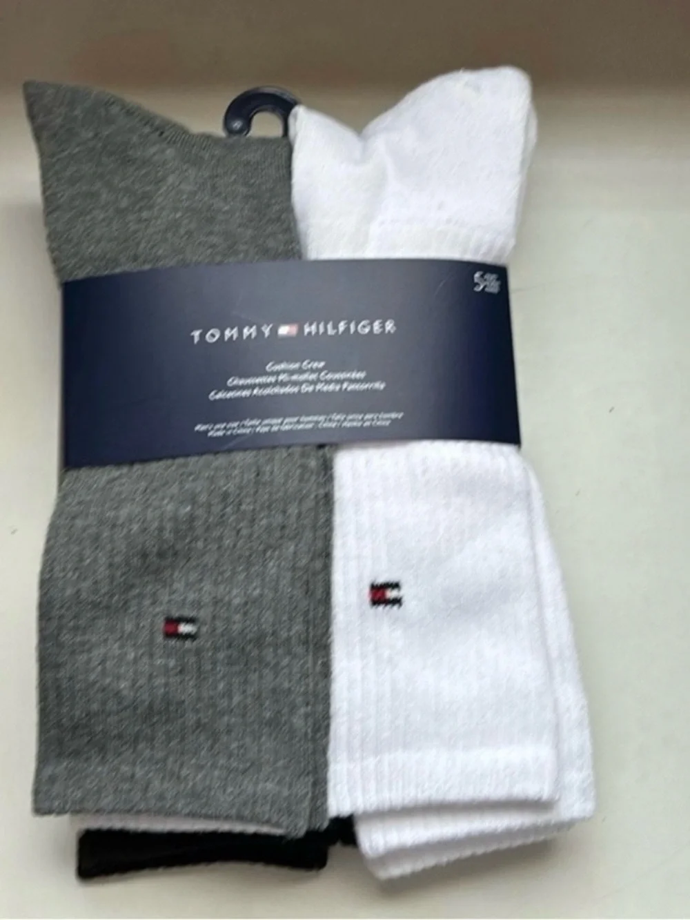 New Tommy Hilfiger Crew Socks Men’s 5 Pair Multicolor Activewear Athletic Casual